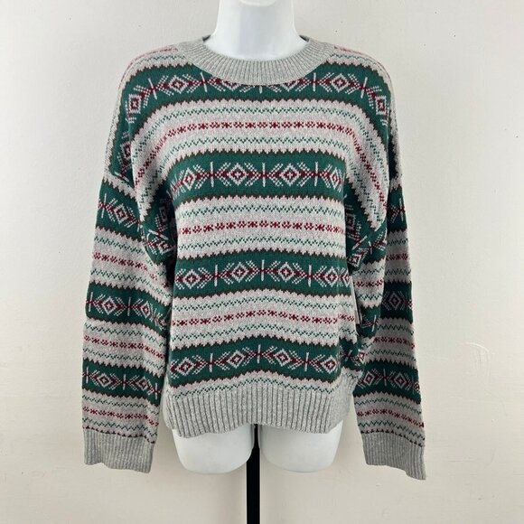 BP Fair Isle Crewneck Sweater Size Large - Picture 2 of 8